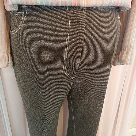 Vintage 70s Unisex Sears Perma Press Brown Bell-bottom Pants size 12 - Picture 5 of 7